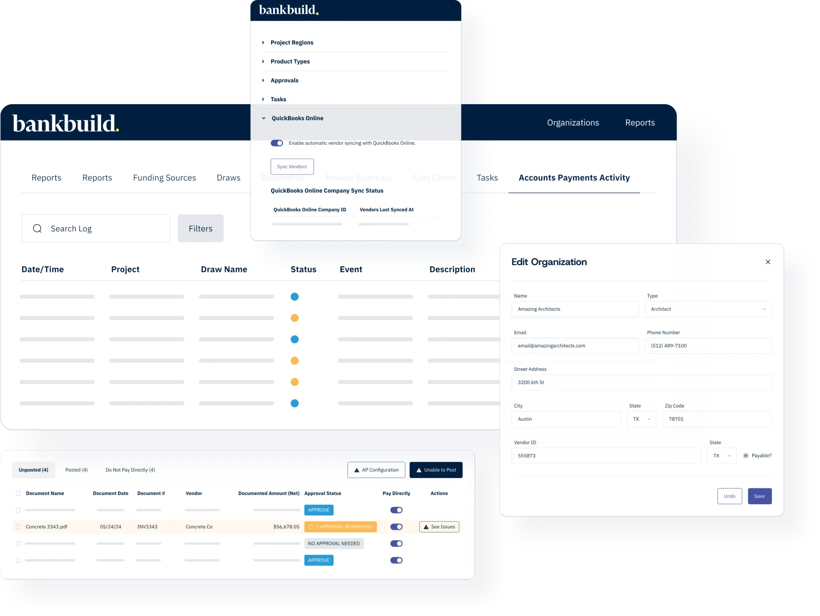 BankBuild drawdown pack assembled from contractor applications and certificates